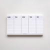 Black Monday to Friday Weekday Planner Notepad
