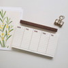 Brown Monday through Friday Weekday Planner Notepad