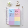 Usage example - 8 pastel colors notepad 100 sheets