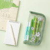 Table Talk Glitter Clear Zipper Pencil Case