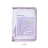 Lavender - Table Talk Glitter Clear Zipper File Bag