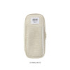 Oatmeal white - Table Talk Archive Double Zippers Pencil Case
