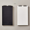 Black - Ardium B+W Wirebound Long Lined Notepad