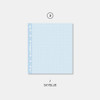 Skyblue - Second Mansion Color Grid 6-ring A6 notebook Paper Refills