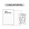 Less but better - PLEPLE Creative B6 Grid Blank Notebook with Sticker