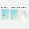 4 pocket - Holographic A5 Sticker Storage Binder with Pockets