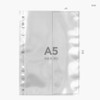 Size of A5 6 Holes Slim Sticker Storage Sheet Refills
