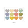 heart grid - Todaygoods Craft Color Paper Arch Heart Sticker Pack