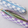 Second Mansion Checker Board Zipper Tube Pencil Case