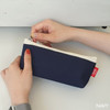 Navy - Second Mansion Etudes Zipper Pencil Case Pouch