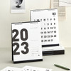 2023 Black White Mono Standing Flip Desk Calendar