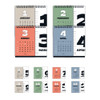 2023 Vintage Color Monthly Standing Flip Desk Calendar