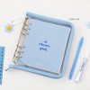 Candy blue - 2NUL Cherry Pick Wide A6 Zipper 6-ring Dateless Weekly Diary Ver4