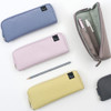 Simple Design - Byfulldesign Double Pockets Zipper Pencil Case