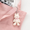 Cream - ROMANE DONATDONAT Cozy Bear Silicone Keyclip Holder