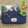 Navy - ROMANE Poodle Snap Button Zipper Pencil case