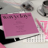 Pink - Wavydays Medium Plain Notebook V3