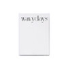 White - Wavydays A5 Large Plain Notebook V3