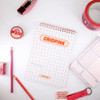 Universal Condition Twin Wire A5 Pink Grid Notebook