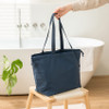 Navy - Travelus Travel Lightweight Drawstring Shoulder Tote Bag