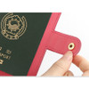 Snap button closure - Minini Koya Leather Patch Passport Holder Cover