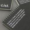 Detail of Cosmos black - Paperian Lists To Live By To Do List Notepad