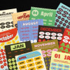 Colorful Date Sticker Pack of 24 Sheets