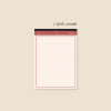 Pink sunset - Autumn Color A5 Lined Grid Notepad 100 Sheets