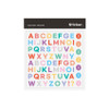 Uppercase Color Alphabet Glitter Sticker