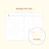 monthly plan - O-check 2024 Compact B6 Dated Monthly Diary Planner