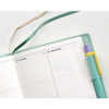 pen holder and two ribbon bookmark - Iconic 2024 Simple Small Dated Weekly Planner Diary