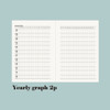 Yearly graph - 2024 The Memo Life A6 Spiral Daily Diary Planner