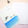 Dolphin - Hushed Brown The Simple A5 Lined Notebook (Draw)