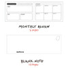 Monthly review, Blank note - Doodle One Month Small Undated Daily Planner Notebook
