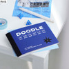 Blue - Doodle One Month Small Undated Daily Planner Notebook