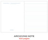 Archiving note - Daily Archive Spiral Essay Notebook Planner