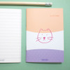 Cat - Hushed Brown Face Small Lined Notebook