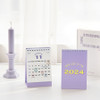 Purple - 2024 Daily Habit Mini Monthly Standing Flip Desk Calendar