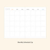 Monthly schedule - Collected 6 Month B6 Dateless Weekly Diary Planner