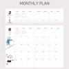 Monthly plan - 2024 Black Mong A5 Dated Weekly Diary Planner