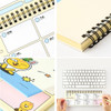 Wird-binding & Hardcover & 100gsm Paper - Kakao Friends Twin Wire Dateless Weekly Desk Planner