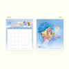 Front and Back - 2024 Watercolor Care Bears Monthly Standing Desk Calendar
