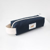 Navy - Natural Soft Rectangular Pencil Case Pen Pouch