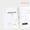 Monthly - Simple Edit Dateless Daily Diary Journal