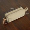 size - O-Check Vintage  Canvas Rectangular Zipper Pen Pouch