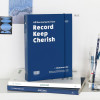Blue - ICONIC Record On A5 Hardcover 6-Ring Binder Cover