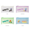 Colors of Table Talk Clear Pocket Simple Mesh Pencil Case Pen Pouch