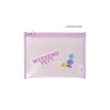 Lavender pink - Table Talk Clear Pocket Simple Mesh Zipper Pouch
