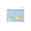 Sky blue - Table Talk Clear Pocket Simple Mesh Zipper Pouch