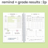 Remind + grade result - Lucky 100days Dateless Daily Study Planner